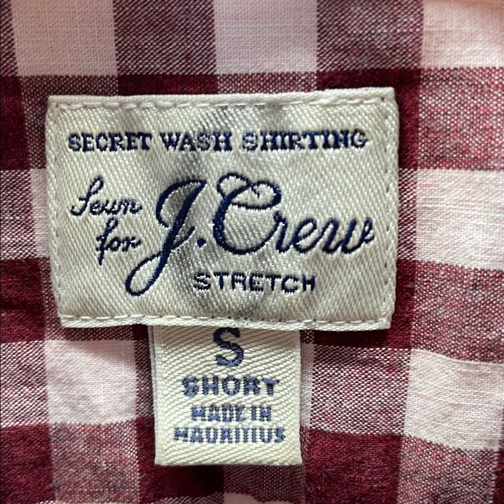 J. Crew Red and White Checkered‎ Casual Button Down Shirt